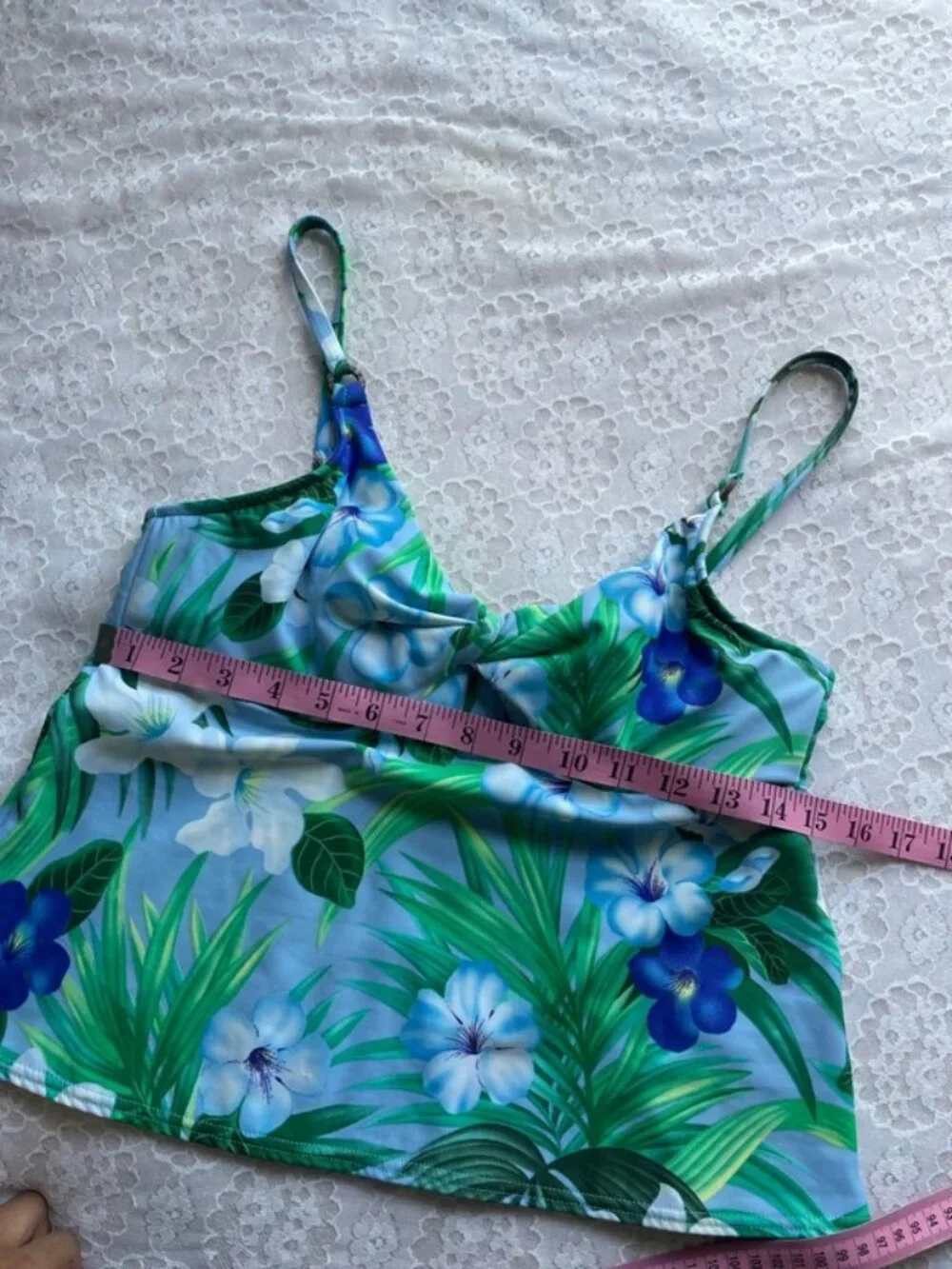 blue green tankini